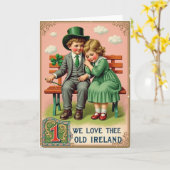 Carte Irish Kids Vintage Theme Card (Fleur jaune)