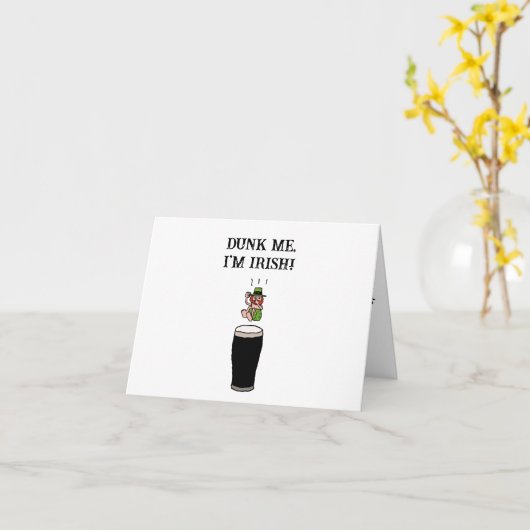 Carte Irish Leprechaun Bier Dive - Drôle Drôle Stout Car (Fleur jaune)