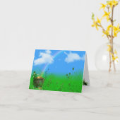 Carte Irish Leprechaun sur Gold (Fleur jaune)