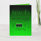 Carte Irish or not Irish Original St Patrick's Day Gr2GC (Devant)