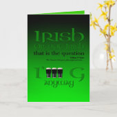 Carte Irish or not Irish Original St Patrick's Day Gr2GC (Fleur jaune)