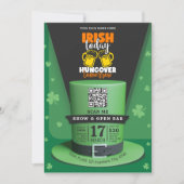Carte Irish Retro Modern St Patrick’s Day Party Open Bar (Devant)