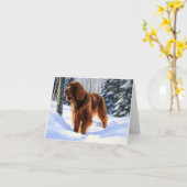 Carte Irish Setter Let It Neige Christmas (Fleur jaune)