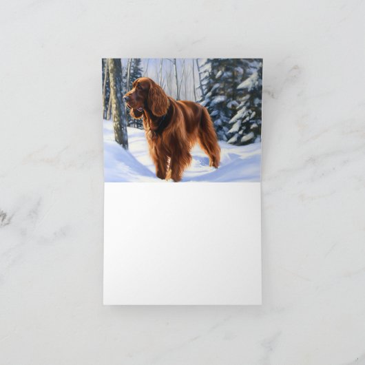 Carte Irish Setter Let It Neige Christmas (Intérieur)