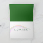 Carte Irish Shamrock with Rainbow for St. Patrick's Day (Intérieur)
