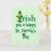 CARTE IRISH ST. JOUR DE PATRICK (Fleur jaune)