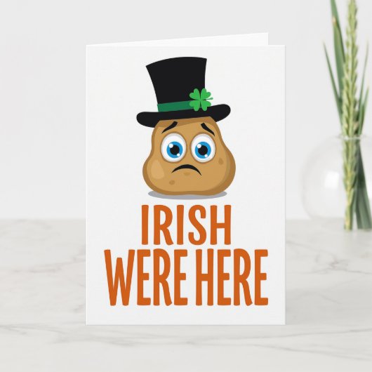 Carte Irish Were Here Potato Card (Devant)