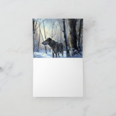 Carte Irish Wolfhop Laisser neiger Noël (Intérieur)