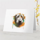 Carte Irish Wolfhound (Fleur jaune)