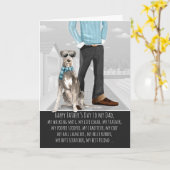 Carte Irish Wolfhound de la Fête des pères de chien drôl (Fleur jaune)