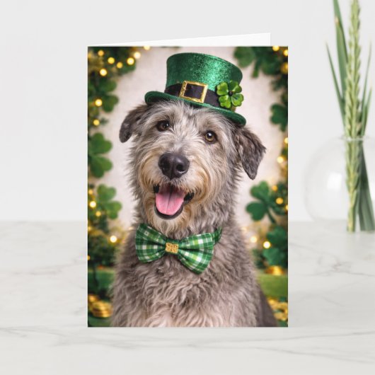 Carte Irish Wolfhound St. Patrick’s Day Card  (Devant)