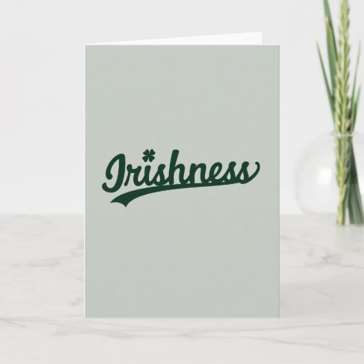 Carte Irishness Shamrock Green Card (Devant)