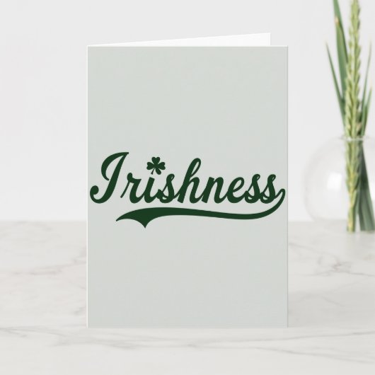 Carte Irishness Shamrock Green Pattern Card (Devant)
