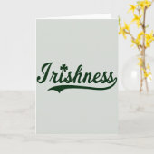Carte Irishness Shamrock Green Pattern Card (Fleur jaune)
