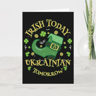Carte Irlandais aujourd'hui Ukraine demain St. Patrick's