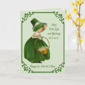 Carte Irlandais Colleen (Fleur jaune)