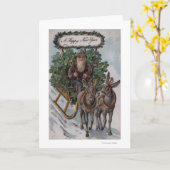 Carte Irlandais conduisant un traîneau de trèfles (Fleur jaune)