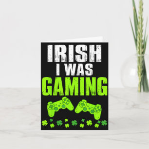 Carte Irlandais jouait à des jeux le jour de la Saint-Pa