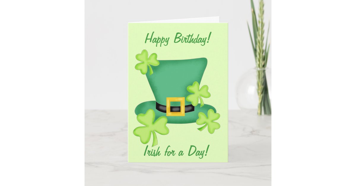 joyeux anniversaire en irlandais Carte Irlandais Pour Un Shamrock De Joyeux Anniversaire Zazzle Be joyeux anniversaire en irlandais
