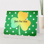 Carte Irlandais St Patrick's Day Custom Designed Shamroc (Devant)