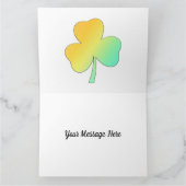 Carte Irlandais St Patrick's Day Custom Designed Shamroc (Intérieur)