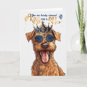 Carte Irlandais Terrier Chien King pour jour drôle Anniv