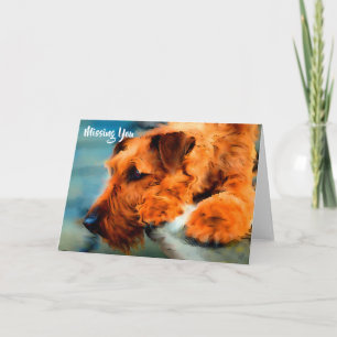 Carte Irlandais Terrier Chien Vous Manquant Blank Inside