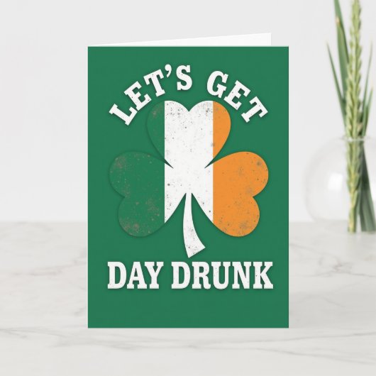 Carte Irlandaise Fête Alcoolisée (Devant)