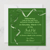 Carte irlandaise/Invitation - Personnaliser l'info (Dos)