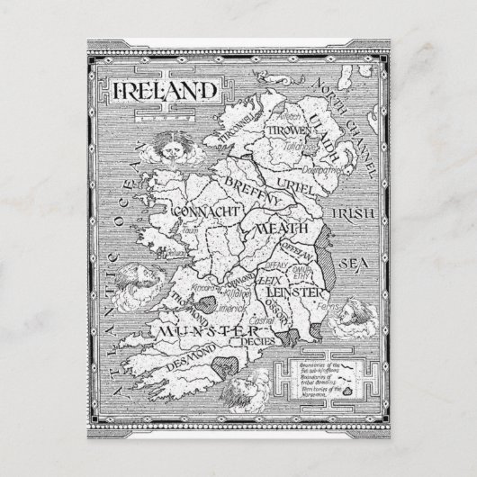 Carte irlandaise vintage (Devant)