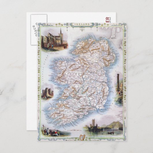 Carte : Irlande, 1851 (Devant / Derrière)