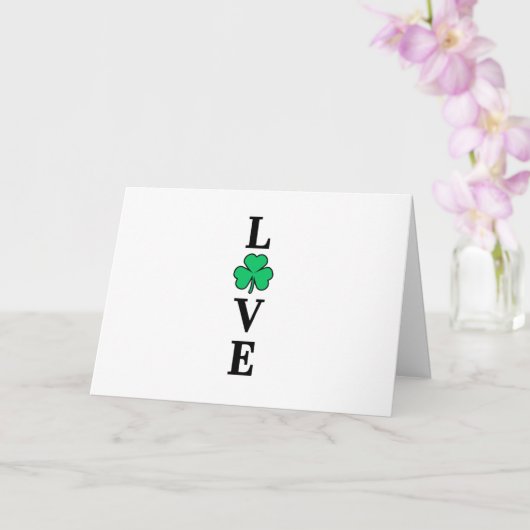 Carte Irlande Amour Trèfle Shamrock Minimal Tout Usage (Orchidée)