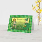 Carte Irlande Forever St. Patrick's Day en gaélique irla (Fleur jaune)