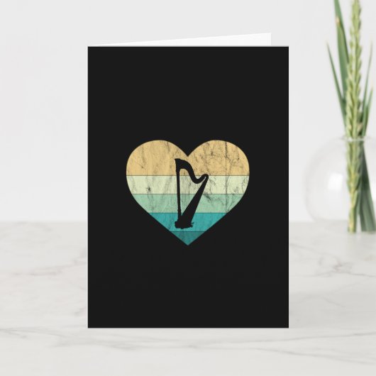 Carte Irlande - I Love Irish Harp (Devant)