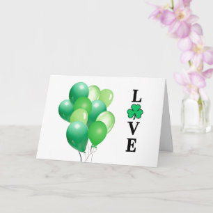 Carte Irlande Irlandais AMOUR Ballon Vert Amusement