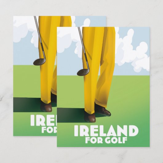 Carte Irlande Pour Golf (Devant / Derrière)