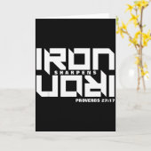 Carte Iron Aiguise Fer Proverbes 27_17 Verset Biblique C (Fleur jaune)