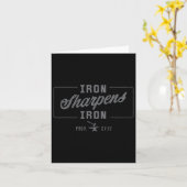 Carte Iron Sharpens Fer Christian Hommes Bible Écriture  (Fleur jaune)