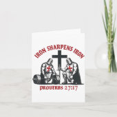 Carte Iron Sharpens Iron Bible Scripture Christian Gym W (Devant)