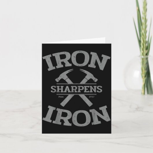 Carte Iron Sharpens Iron Proverbs 27_17 Gym Workout Men  (Devant)