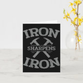 Carte Iron Sharpens Iron Proverbs 27_17 Gym Workout Men  (Fleur jaune)