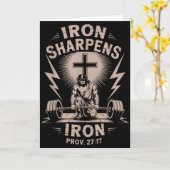 Carte Iron Sharpens Iron Youth Christian Workout Gym Wei (Fleur jaune)