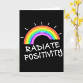 Carte Irradie de positivité Arc-en-ciel Décontracté Drôl (Fleur jaune)