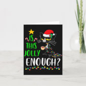Carte Is This Jolly Enough Black Cat Merry Christmas Xma (Devant)