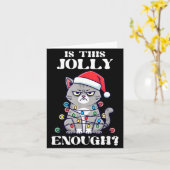 Carte Is This Jolly Enough Tangled Christmas Cat  (Fleur jaune)