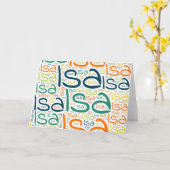 Carte Isa (Fleur jaune)