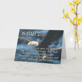 Carte ISAIAH 40:31 Monter avec des ailes comme des ailes (Fleur jaune)