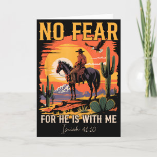 Carte Isaiah 41_10 Verset de la Bible Cowboy Chrétien Oc