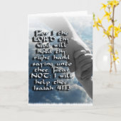 CARTE ISAIAH 41:13 CRAINTE NON - JE TIENDRAI VOTRE MAIN (Fleur jaune)