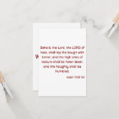 Carte Isaïe 10:33 KJV Bible Verse Appartement Salutation (Devant/Arrière en situation)